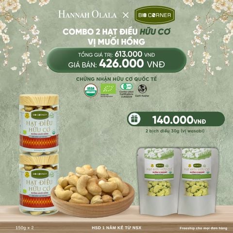  DEAL 6: COMBO 2 HẠT ĐIỀU VỊ MUỐI HỒNG (150G) 