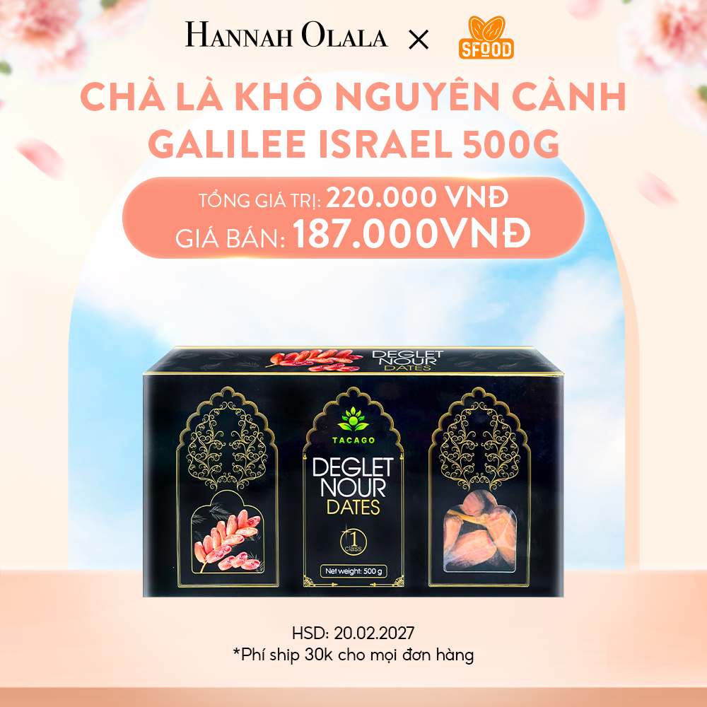  DEAL 3: CHÀ LÀ KHÔ NGUYÊN CÀNH GALILEE ISRAEL 500G 