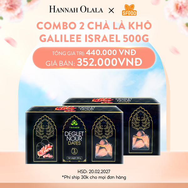  A698_DEAL 4: COMBO 2 CHÀ LÀ KHÔ NGUYÊN CÀNH GALILEE ISRAEL 500G 