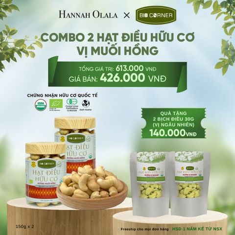  E157_DEAL 6: COMBO 2 HẠT ĐIỀU VỊ MUỐI HỒNG (150G) 