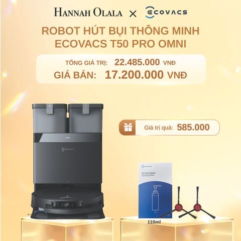  C1451_DEAL 4: ROBOT HÚT BỤI THÔNG MINH ECOVACS T50 PRO OMNI 