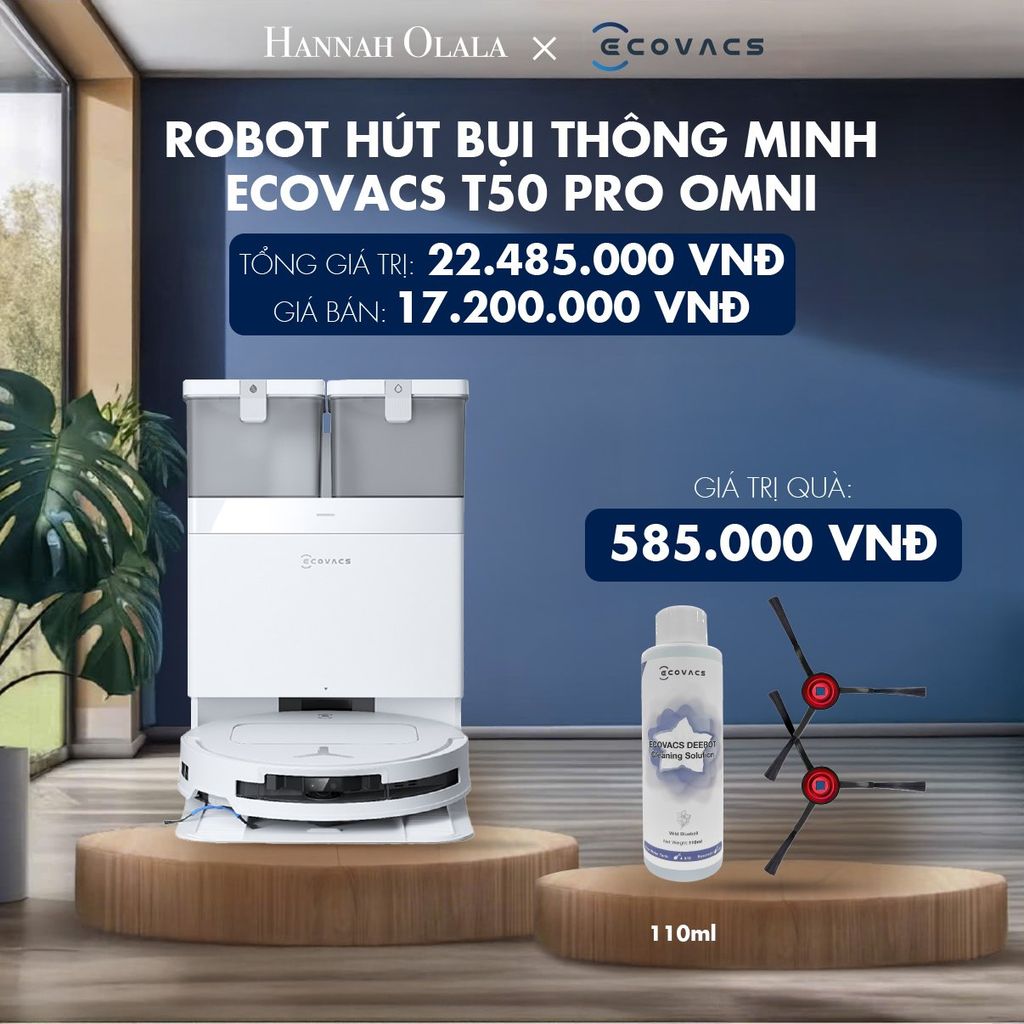  M73_DEAL 4: ROBOT HÚT BỤI THÔNG MINH ECOVACS T50 PRO OMNI 