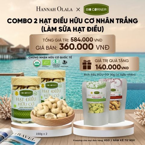  COMBO 2 HỘP HẠT ĐIỀU NHÂN TRẮNG (LÀM SỮA HẠT ĐIỀU) 150G - DEAL 2_ D788 