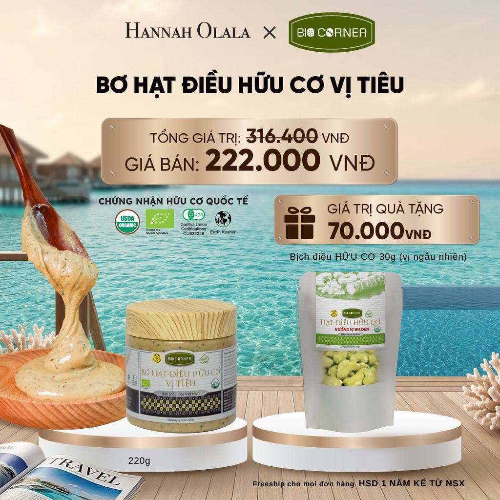  BƠ HẠT ĐIỀU VỊ TIÊU 220G - DEAL 7_ D706 