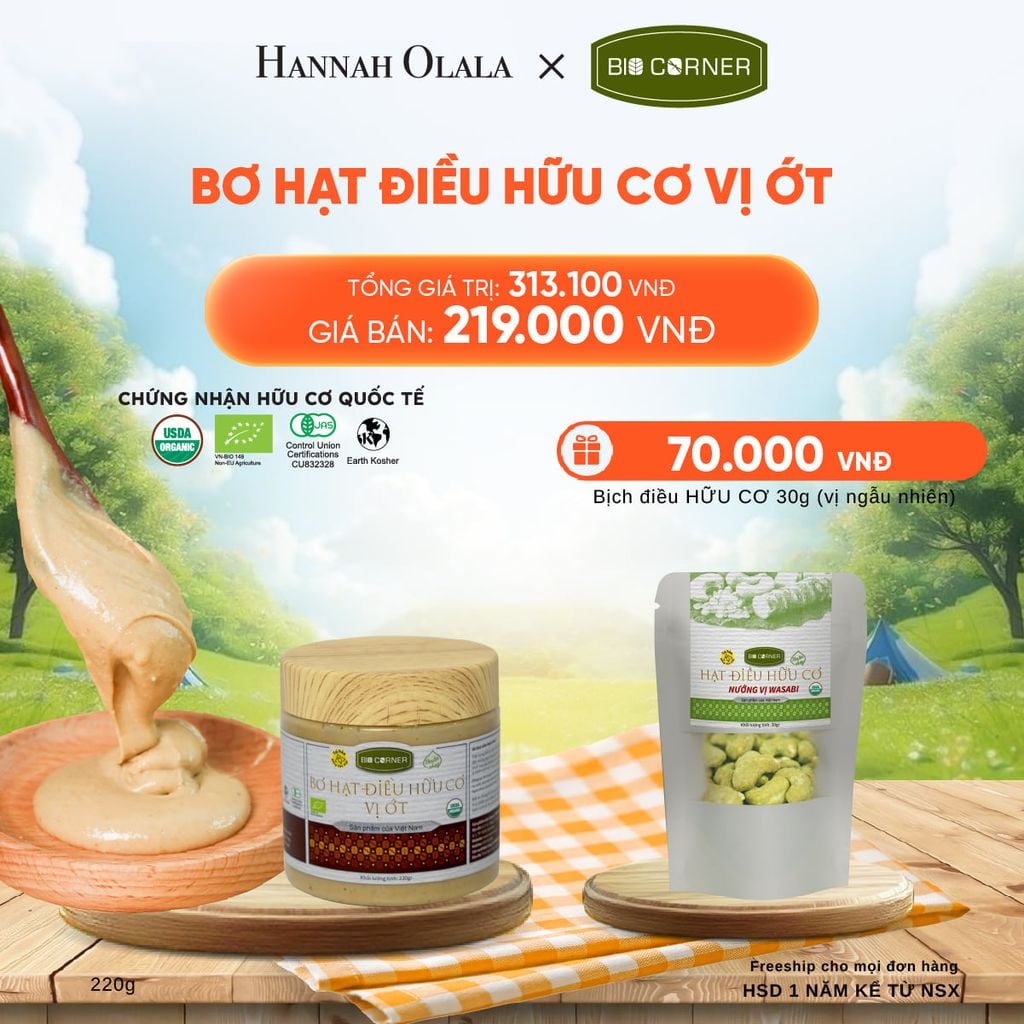  BƠ HẠT ĐIỀU VỊ ỚT 220G - DEAL 6 