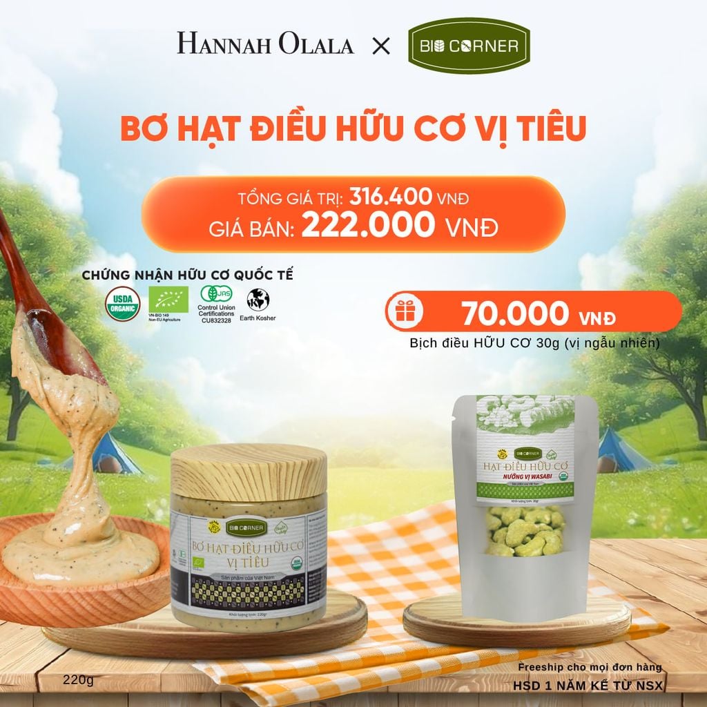  BƠ HẠT ĐIỀU VỊ TIÊU 220G - DEAL 7 