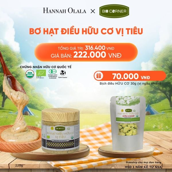  BƠ HẠT ĐIỀU VỊ TIÊU 220G - DEAL 7_E116 