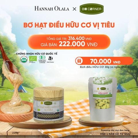  BƠ HẠT ĐIỀU VỊ TIÊU 220G - DEAL 7 
