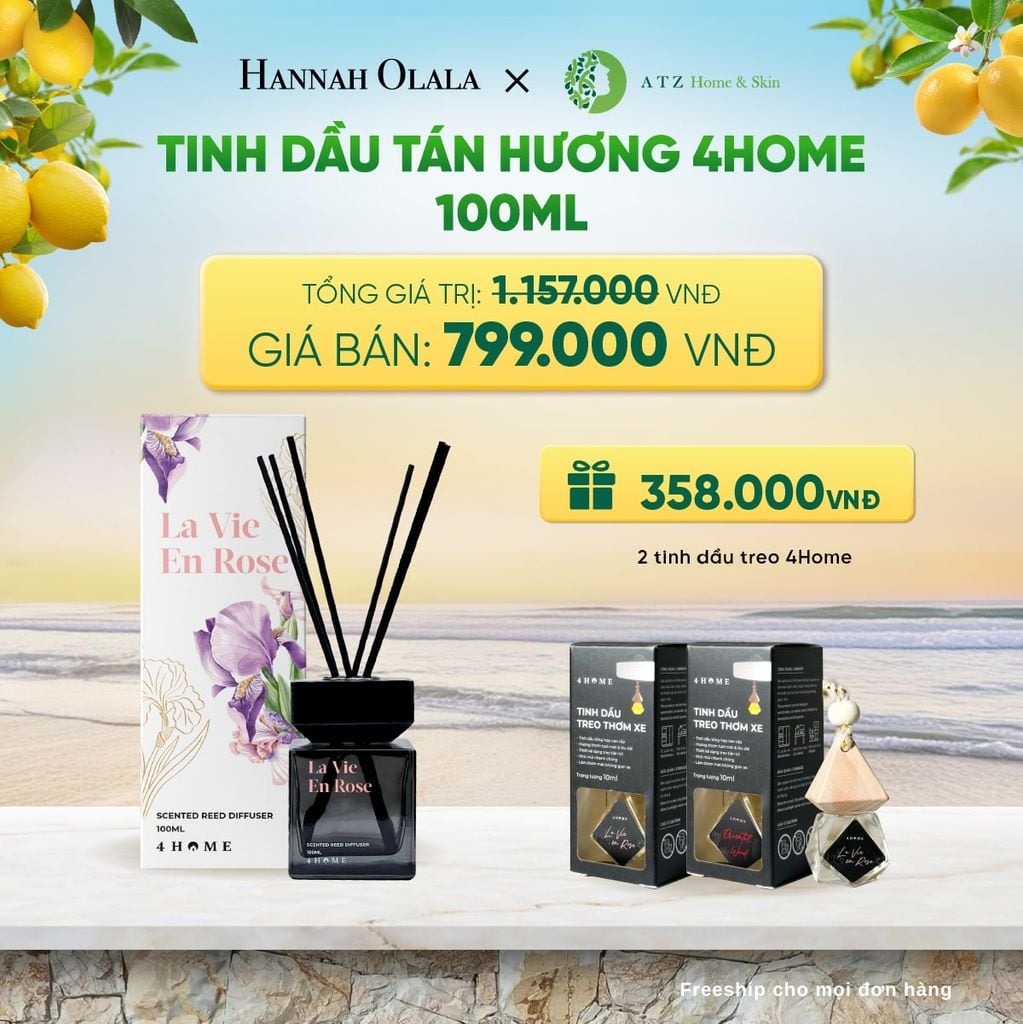  MUA TINH DẦU TÁN HƯƠNG 4HOME 100ML (MỚI) DEAL 1: - A561 