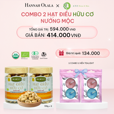  E1016_DEAL 5: COMBO 2 HẠT ĐIỀU NƯỚNG MỘC (150G) 