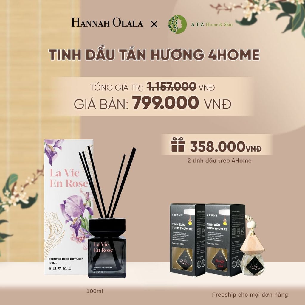  TINH DẦU TÁN HƯƠNG 4HOME 100ML DEAL 1: - A2183 