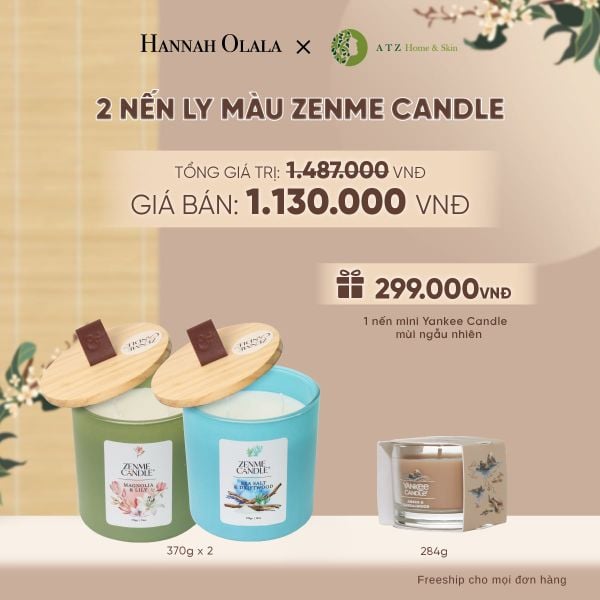  2 NẾN LY MÀU ZENME CANDLE DEAL 6: - A2211 
