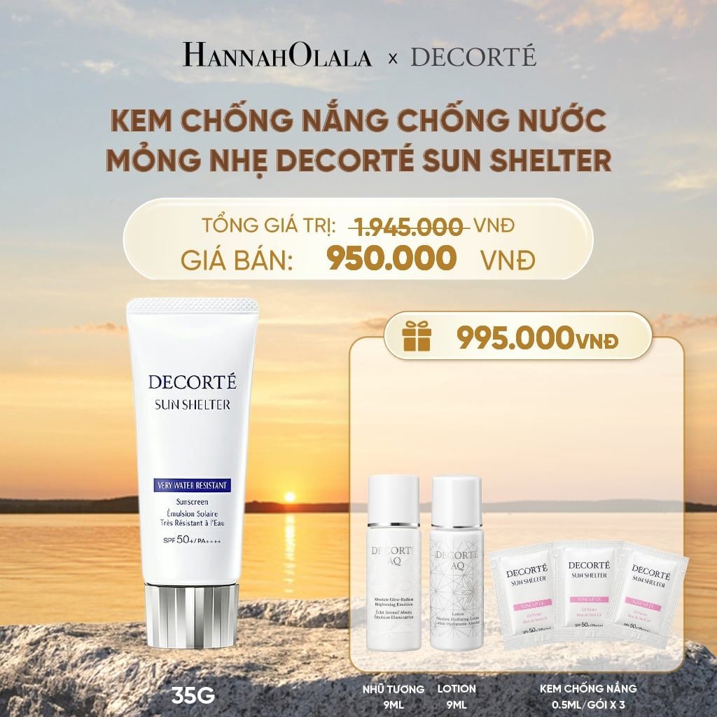  KEM CHỐNG NẮNG DECORTÉ SUN SHELTER _ KHÔNG NÂNG TÔNG - B553 