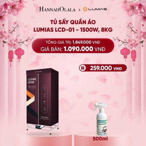  DEAL 9: TỦ SẤY QUẦN ÁO LUMIAS LCD-01 - 1500W, 8KG 