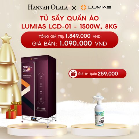  A84_DEAL 3: TỦ SẤY QUẦN ÁO LUMIAS LCD-01 - 1500W, 8KG 