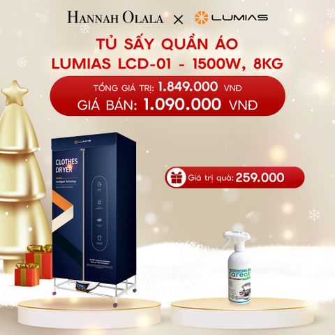  A84_DEAL 3: TỦ SẤY QUẦN ÁO LUMIAS LCD-01 - 1500W, 8KG 