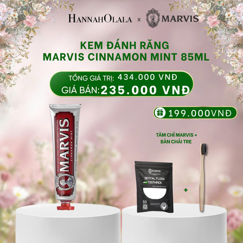  E760_DEAL 3: KEM ĐÁNH RĂNG MARVIS TUÝP FULLSIZE 75/85ML TRẮNG RĂNG THƠM MIỆNG 