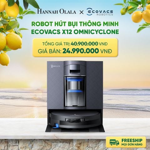  ROBOT HÚT BỤI THÔNG MINH ECOVACS X12 OMNICYCLONE – DÒNG CAO CẤP (FLAGSHIP) DEAL 7: 
