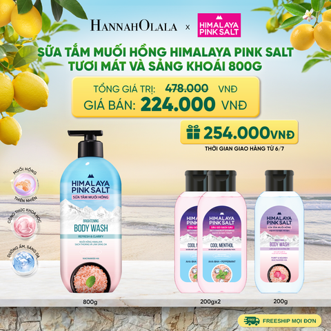  SỮA TẮM MUỐI HỒNG HIMALAYA PINK SALT TƯƠI MÁT VÀ SẢNG KHOÁI 800G - A726 