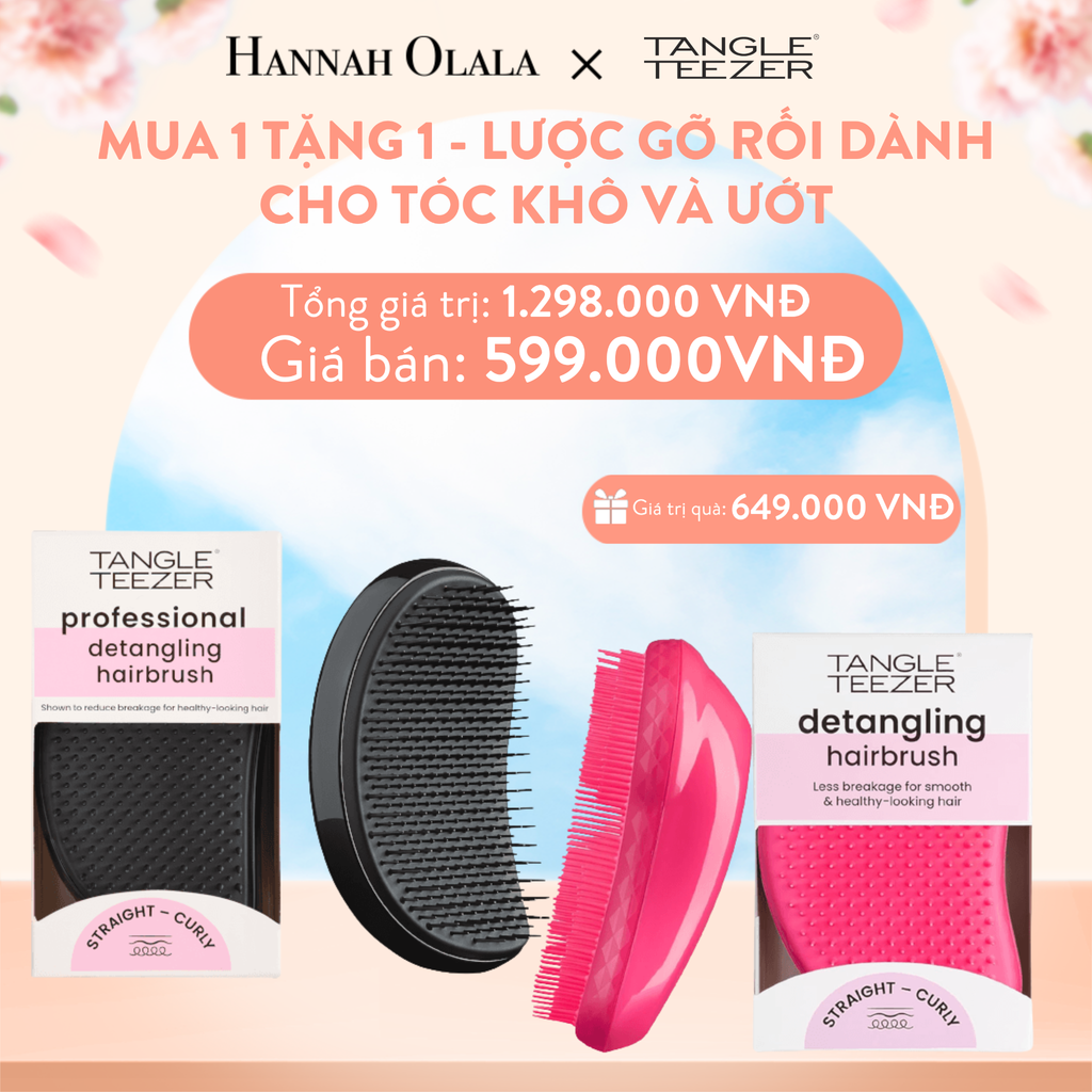  A834_DEAL 2: [MUA 1 TẶNG 1] LƯỢC GỠ RỐI DÀNH CHO TÓC KHÔ VÀ ƯỚT - TANGLE TEEZER SALON ELITE + THE ORIGINAL - BLACK & PINK 