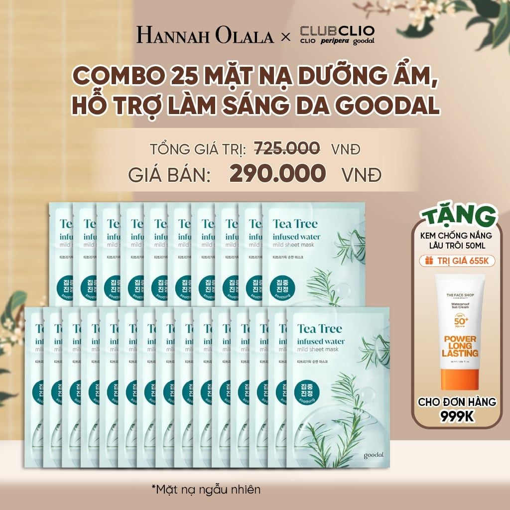  COMBO 25 MẶT NẠ DƯỠNG ẨM, HỖ TRỢ LÀM SÁNG DA GOODAL - A2078 