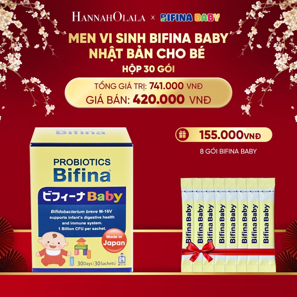 DEAL 1: MEN VI SINH BIFINA BABY NHẬT BẢN CHO BÉ HỘP 30 GÓI 
