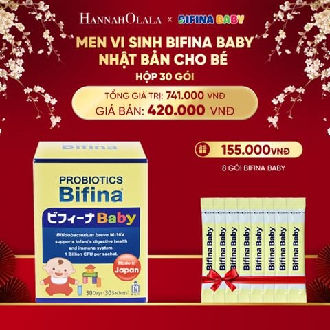 DEAL 1: MEN VI SINH BIFINA BABY NHẬT BẢN CHO BÉ HỘP 30 GÓI 
