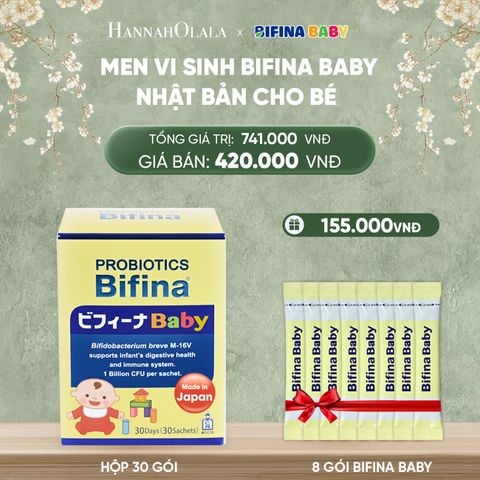  DEAL 1: MEN VI SINH BIFINA BABY NHẬT BẢN CHO BÉ HỘP 30 GÓI 