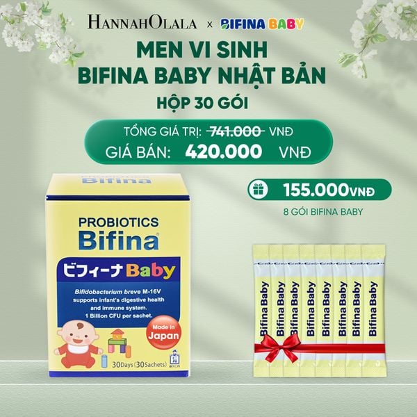  DEAL 1: MEN VI SINH BIFINA BABY NHẬT BẢN CHO BÉ HỘP 30 GÓI 