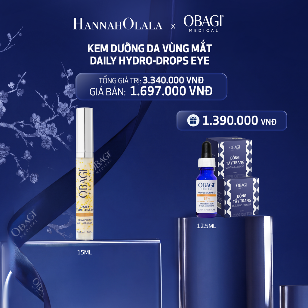  E12_DEAL 12: KEM DƯỠNG DA VÙNG MẮT DAILY HYDRO-DROPS EYE GEL​ 15ML 