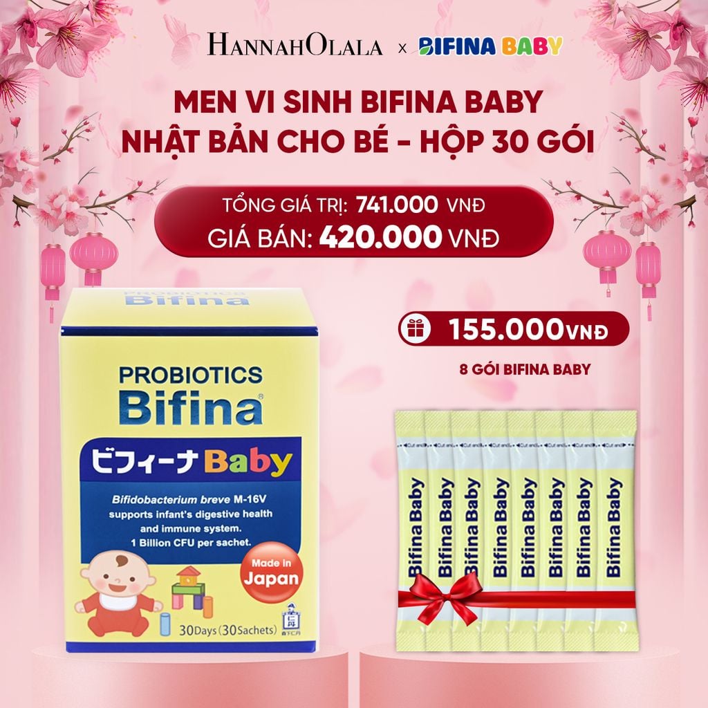  DEAL 1: MEN VI SINH BIFINA BABY NHẬT BẢN CHO BÉ HỘP 30 GÓI 