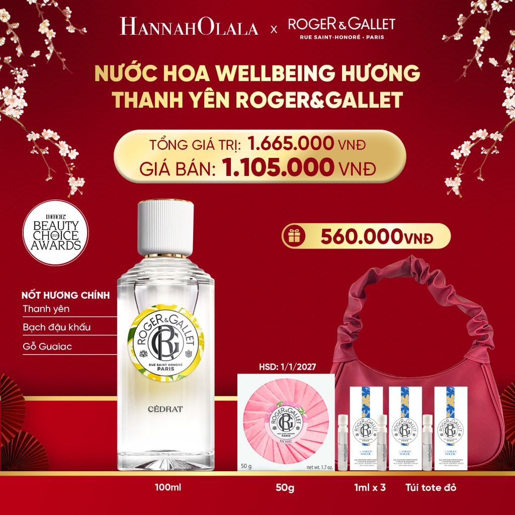  DEAL 2: NƯỚC HOA WELLBEING ROGER&GALLET 100ML 