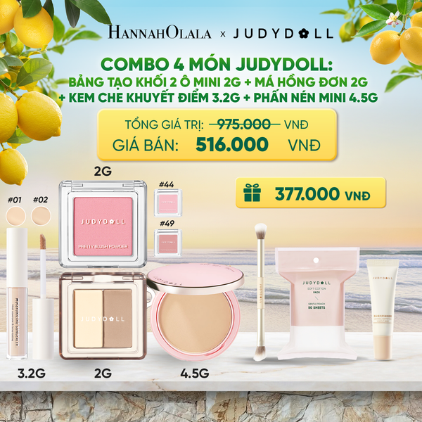  COMBO 4: CHE KHUYẾT ĐIỂM + MÁ HỒNG ĐƠN + BẢNG TẠO KHỐI MINI + PHẤN NÉN MINI 