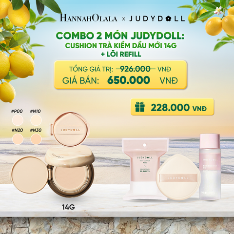  COMBO 2: CUSHION TRÀ KIỀM DẦU MỚI 14G + LÕI REFILL 