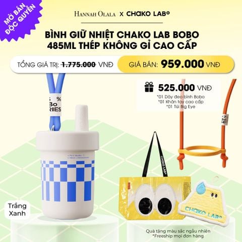  BÌNH GIỮ NHIỆT CHAKO LAB BOBO 485ML THÉP KHÔNG GỈ CAO CẤP _ DEAL 9 _ A57 