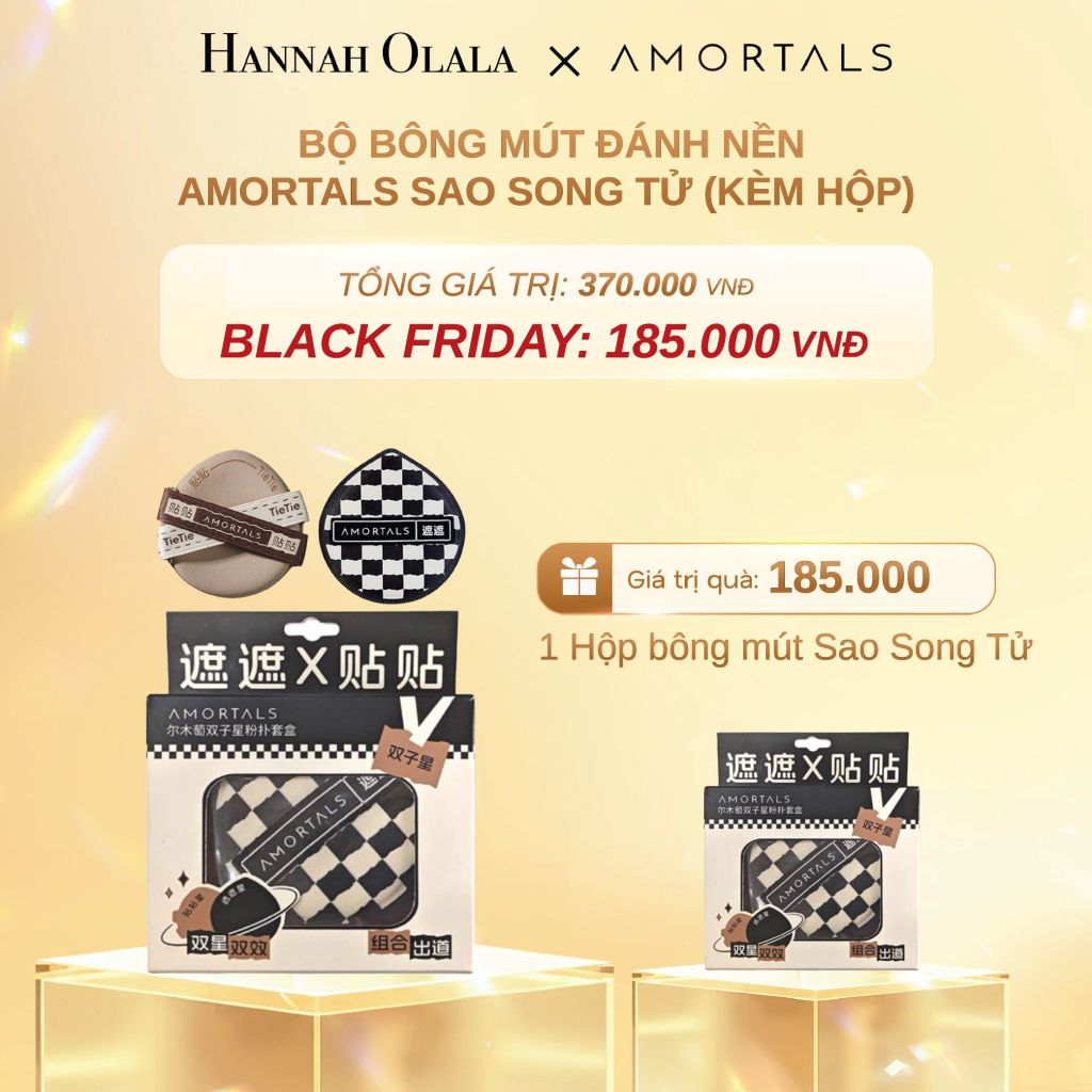  DEAL 2: BỘ BÔNG MÚT ĐÁNH NỀN AMORTALS SAO SONG TỬ (KÈM HỘP) 