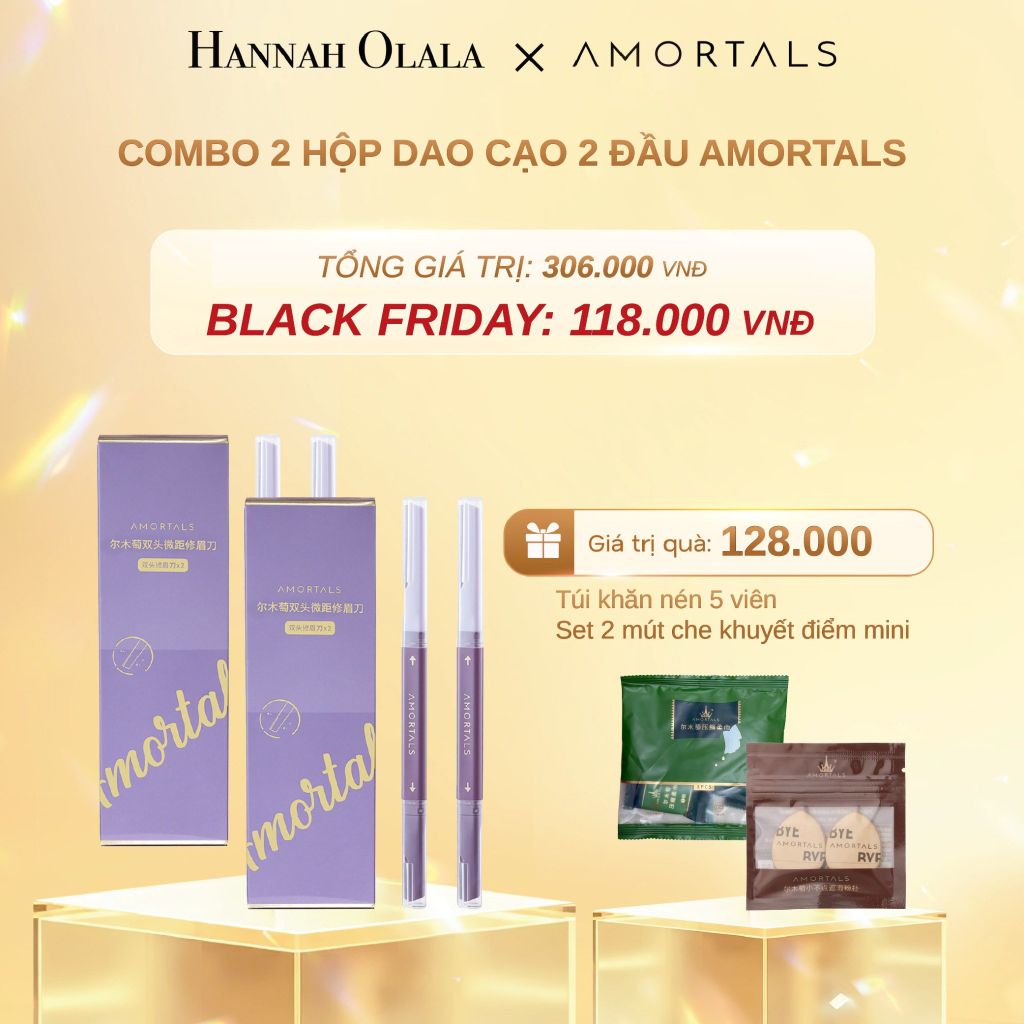  DEAL 3: COMBO 2 HỘP DAO CẠO 2 ĐẦU AMORTALS 