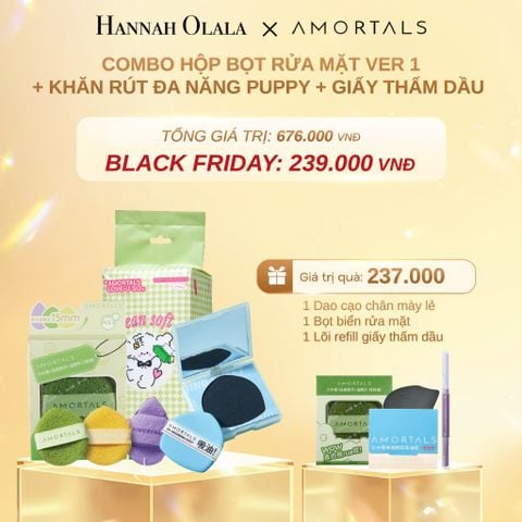  DEAL 9: COMBO HỘP BỌT RỬA MẶT VER 1 + KHĂN RÚT ĐA NĂNG PUPPY + GIẤY THẤM DẦU 