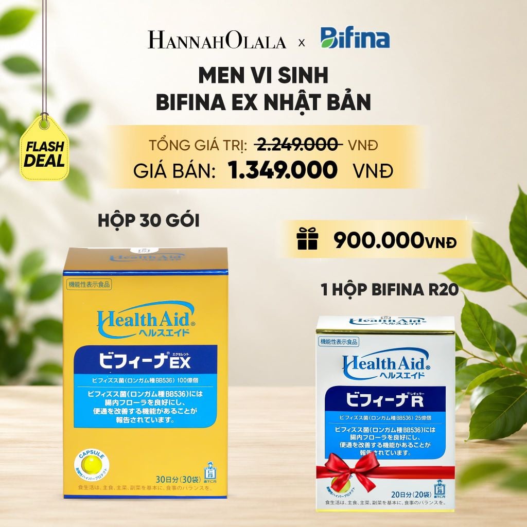  [FLASHDEAL] MEN VI SINH BIFINA EX NHẬT BẢN HỘP 30 GÓI _ DEAL 5 