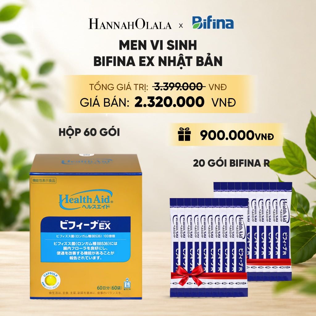  MEN VI SINH BIFINA EX HỘP 60 GÓI _ DEAL 3 