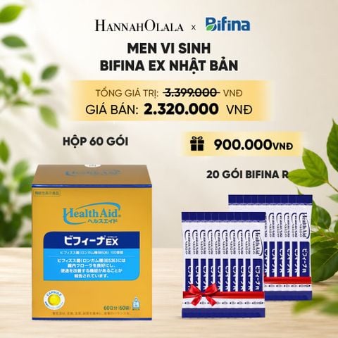  MEN VI SINH BIFINA EX HỘP 60 GÓI _ DEAL 3 