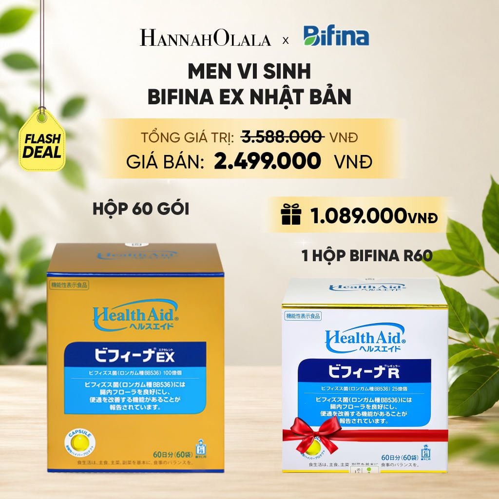 [FLASHDEAL] MEN VI SINH BIFINA EX HỘP 60 GÓI _ DEAL 6 