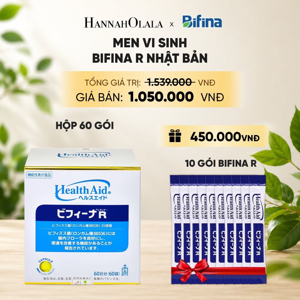  MEN VI SINH BIFINA R HỘP 60 GÓI _ DEAL 4 