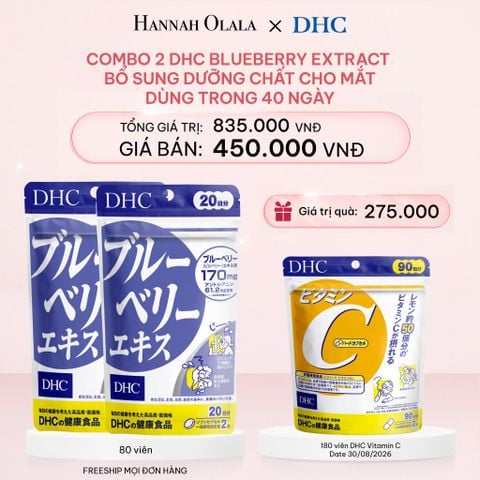  E685_DEAL 5: COMBO 2 THỰC PHẨM BẢO VỆ SỨC KHỎE DẠNG VIÊN UỐNG DHC BLUEBERRY EXTRACT BỔ SUNG DƯỠNG CHẤT CHO MẮT - DÙNG TRONG 40 NGÀY 