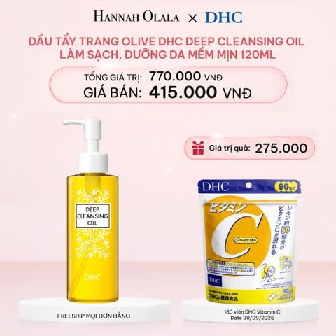  E681_DEAL 10: DẦU TẨY TRANG OLIVE DHC DEEP CLEANSING OIL LÀM SẠCH, DƯỠNG DA MỀM MỊN 120ML 