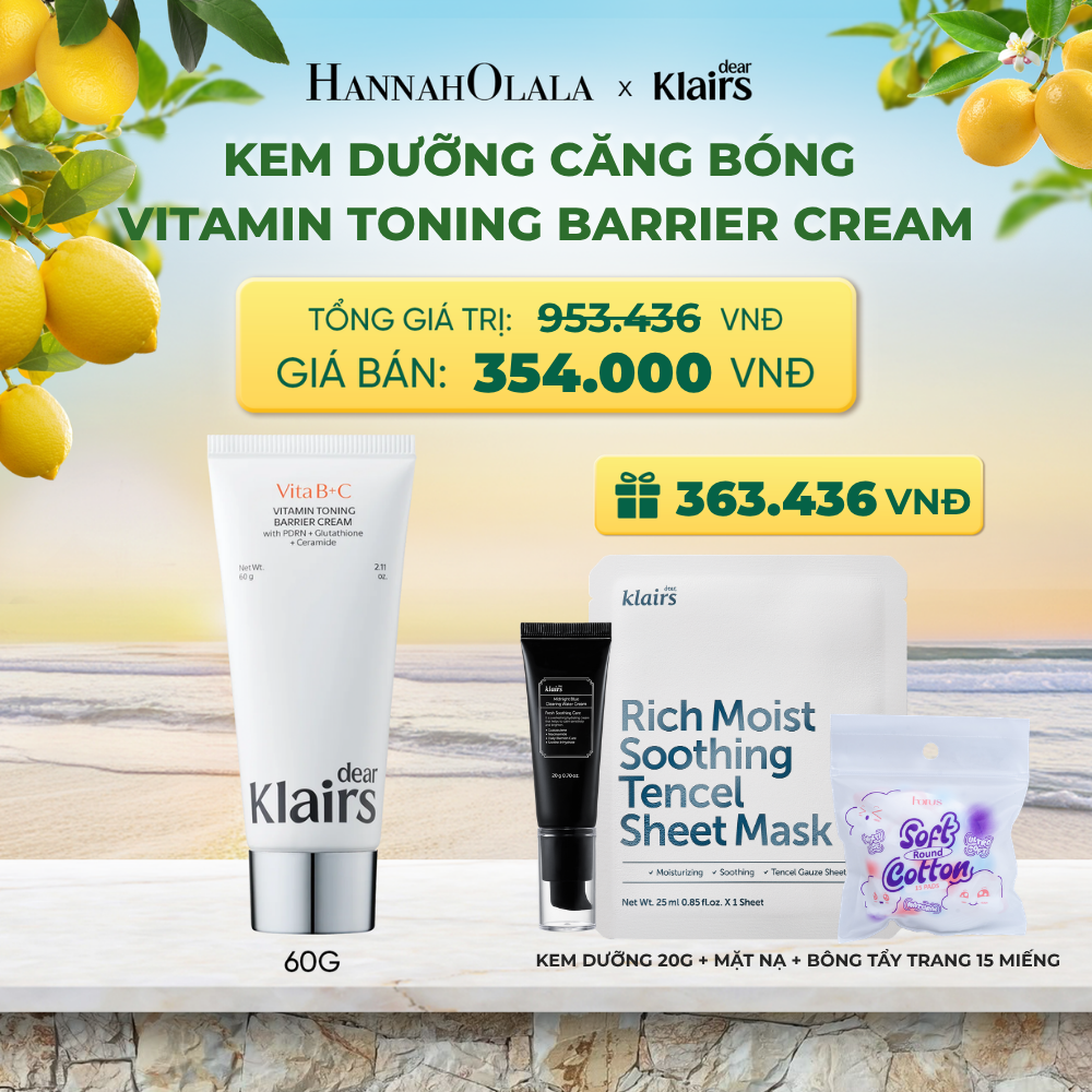  DEAR KLAIRS KEM DƯỠNG VITAMIN TONING BARRIER CREAM 60G - A429 