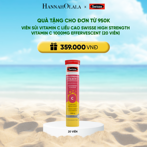  DEAL 14: VIÊN SỦI VITAMIN C LIỀU CAO SWISSE HIGH STRENGTH VITAMIN C 1000MG EFFERVESCENT (20 VIÊN) 