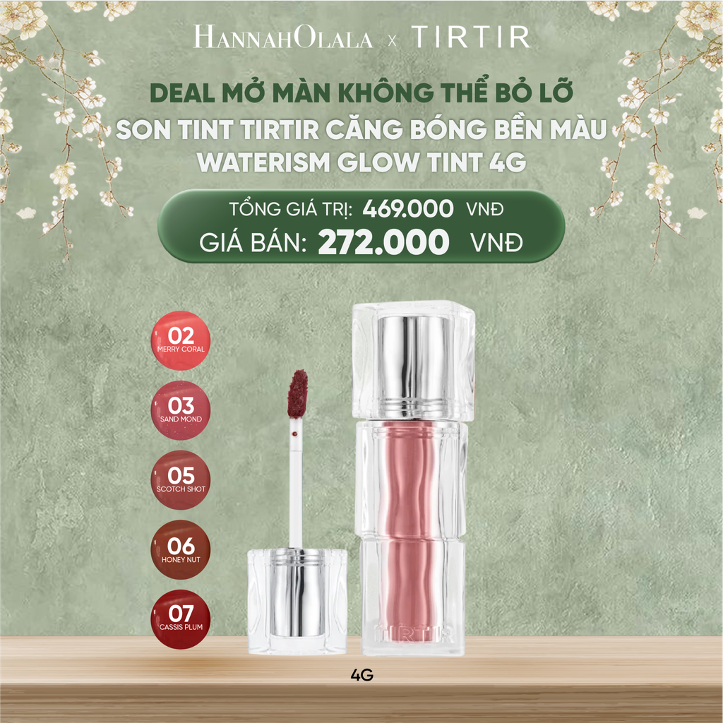  DEAL 5 - SON TINT TIRTIR CĂNG BÓNG BỀN MÀU WATERISM GLOW TINT 4G 