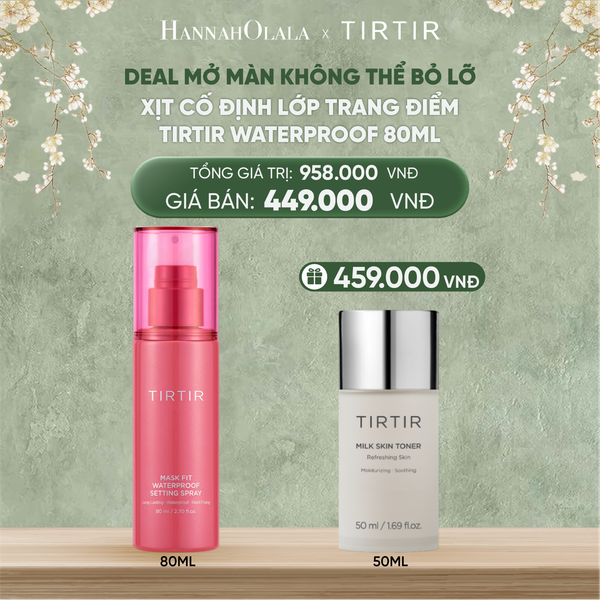  DEAL 7 - XỊT CỐ ĐỊNH LỚP TRANG ĐIỂM TIRTIR WATERPROOF 80ML 