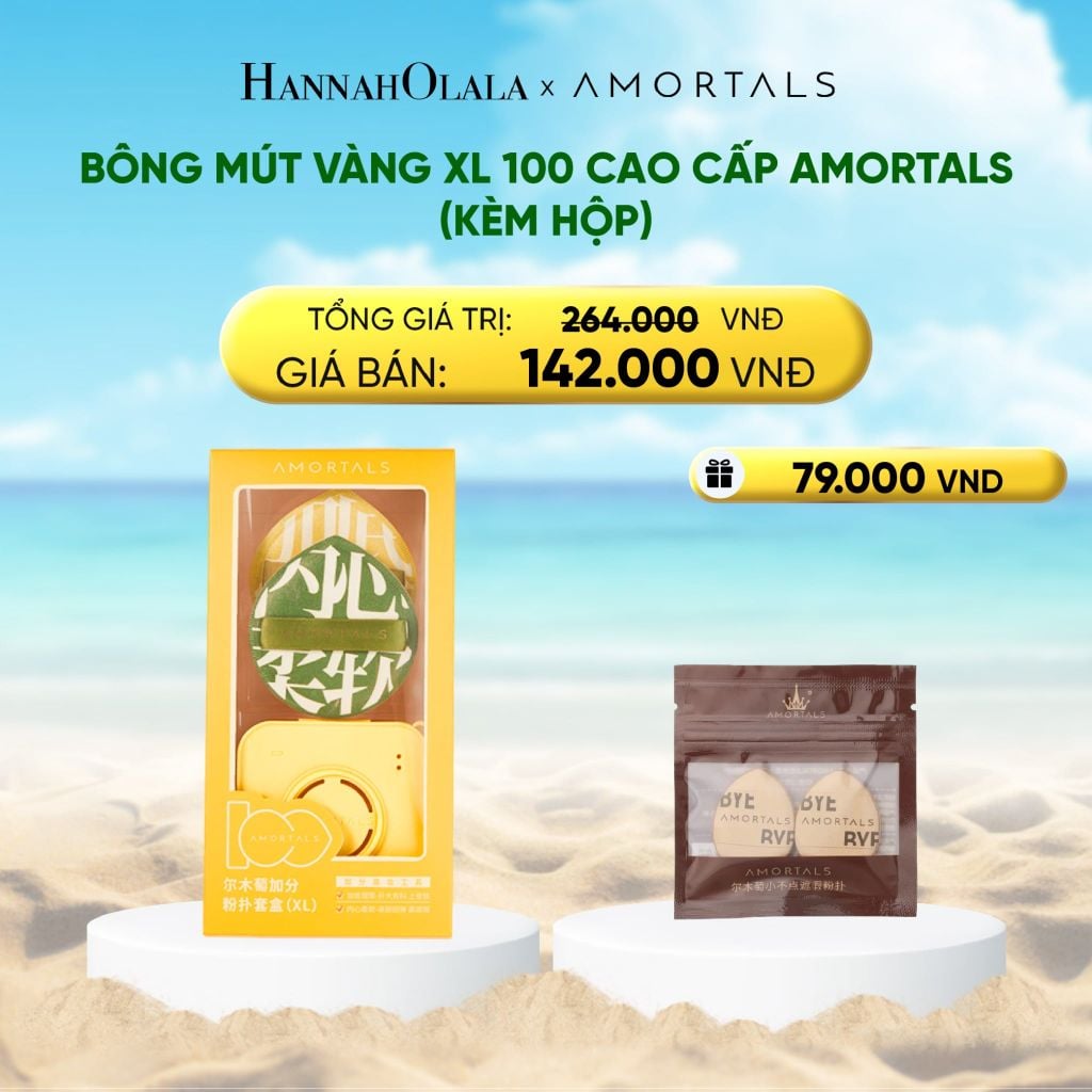  DEAL 1: BÔNG MÚT VÀNG XL 100 CAO CẤP AMORTALS (KÈM HỘP) 